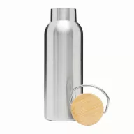   Termos 500 ml, 2401E14484, Everestus, Ø7.2x22.3 cm, Otel, Bambus, Argintiu