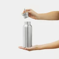   Termos 500 ml, 2401E14484, Everestus, Ø7.2x22.3 cm, Otel, Bambus, Argintiu