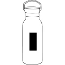 Termos 500 ml, 2401E14484, Everestus, Ø7.2x22.3 cm, Otel, Bambus, Argintiu