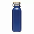 Termos 500 ml, 2401E14485, Everestus, Ø7.2x22.3 cm, Otel, Bambus, Albastru