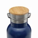 Termos 500 ml, 2401E14485, Everestus, Ø7.2x22.3 cm, Otel, Bambus, Albastru