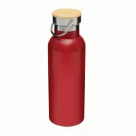   Termos 500 ml, 2401E14486, Everestus, Ø7.2x22.3 cm, Otel, Bambus, Rosu