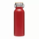 Termos 500 ml, 2401E14486, Everestus, Ø7.2x22.3 cm, Otel, Bambus, Rosu