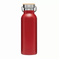   Termos 500 ml, 2401E14486, Everestus, Ø7.2x22.3 cm, Otel, Bambus, Rosu