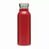   Termos 500 ml, 2401E14486, Everestus, Ø7.2x22.3 cm, Otel, Bambus, Rosu