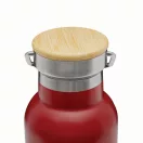 Termos 500 ml, 2401E14486, Everestus, Ø7.2x22.3 cm, Otel, Bambus, Rosu