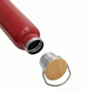 Termos 500 ml, 2401E14486, Everestus, Ø7.2x22.3 cm, Otel, Bambus, Rosu