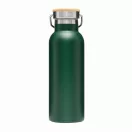 Termos 500 ml, 2401E14487, Everestus, Ø7.2x22.3 cm, Otel, Bambus, Verde