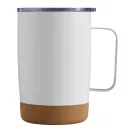 Cana termos, 350 ml, 2509E14307, Everestus, Ø8.5x13 cm, Otel, Pluta, Plastic, Alb