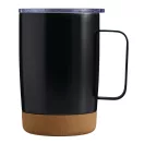 Cana termos, 350 ml, 2509E14308, Everestus, Ø8.5x13 cm, Otel, Pluta, Plastic, Negru