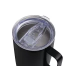 Cana termos, 350 ml, 2509E14308, Everestus, Ø8.5x13 cm, Otel, Pluta, Plastic, Negru
