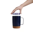 Cana termos, 350 ml, 2509E14310, Everestus, Ø8.5x13 cm, Otel, Pluta, Plastic, Albastru bleumarin