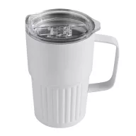   Cana termos, 450 ml, 2509E14312, Everestus, Ø8.7x14 cm, Otel, Plastic, Alb