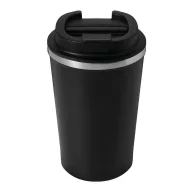   Cana termoizolanta 350 ml, Everestus, 2601E12757, Ø9x14.8 cm, Otel, Plastic, Negru