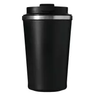   Cana termoizolanta 350 ml, Everestus, 2601E12757, Ø9x14.8 cm, Otel, Plastic, Negru