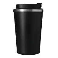   Cana termoizolanta 350 ml, Everestus, 2601E12757, Ø9x14.8 cm, Otel, Plastic, Negru
