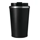 Cana termoizolanta 350 ml, Everestus, 2601E12757, Ø9x14.8 cm, Otel, Plastic, Negru