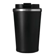   Cana termoizolanta 350 ml, Everestus, 2601E12757, Ø9x14.8 cm, Otel, Plastic, Negru