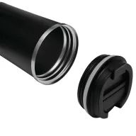   Cana termoizolanta 350 ml, Everestus, 2601E12757, Ø9x14.8 cm, Otel, Plastic, Negru
