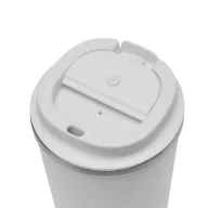   Cana termoizolanta 350 ml, Everestus, 2601E12758, Ø9x14.8 cm, Otel, Plastic, Alb