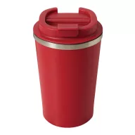   Cana termoizolanta 350 ml, Everestus, 2601E12762, Ø9x14.8 cm, Otel, Plastic, Rosu