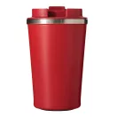 Cana termoizolanta 350 ml, Everestus, 2601E12762, Ø9x14.8 cm, Otel, Plastic, Rosu