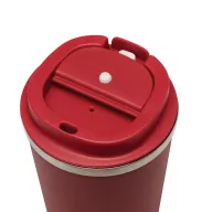   Cana termoizolanta 350 ml, Everestus, 2601E12762, Ø9x14.8 cm, Otel, Plastic, Rosu