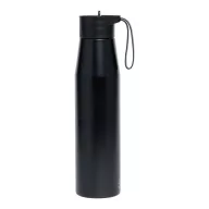   Sticla de apa, Everestus, 2610E18435, 700 ml, Ø6.6x26 cm, Otel, Plastic, Negru