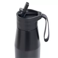   Sticla de apa, Everestus, 2610E18435, 700 ml, Ø6.6x26 cm, Otel, Plastic, Negru