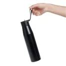 Sticla de apa, Everestus, 2610E18435, 700 ml, Ø6.6x26 cm, Otel, Plastic, Negru