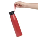 Sticla de apa, Everestus, 2610E18437, 700 ml, Ø6.6x26 cm, Otel, Plastic, Rosu