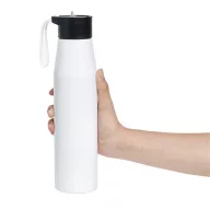   Sticla de apa, Everestus, 2610E18438, 700 ml, Ø6.6x26 cm, Otel, Plastic, Alb