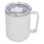 Cana de voiaj, Everestus, 2610E18479, 400 ml, Ø8.7x11.8 cm, Otel, Plastic, Alb