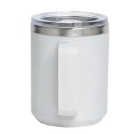   Cana de voiaj, Everestus, 2610E18479, 400 ml, Ø8.7x11.8 cm, Otel, Plastic, Alb