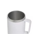 Cana de voiaj, Everestus, 2610E18479, 400 ml, Ø8.7x11.8 cm, Otel, Plastic, Alb