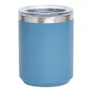 Cana de voiaj, Everestus, 2610E18480, 400 ml, Ø8.7x11.8 cm, Otel, Plastic, Albastru petrol