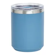   Cana de voiaj, Everestus, 2610E18480, 400 ml, Ø8.7x11.8 cm, Otel, Plastic, Albastru petrol