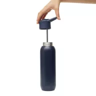   Sticla termoizolanta 600 ml, Everestus, 2601E12754, Ø7.4x26.4 cm, Otel, Plastic, Albastru bleumarin