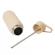   Sticla termoizolanta 600 ml, Everestus, 2601E12755, Ø7.4x26.4 cm, Otel, Plastic, Bej