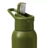   Sticla termoizolanta 600 ml, Everestus, 2601E12756, Ø7.4x26.4 cm, Otel, Plastic, Verde army
