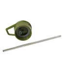 Sticla termoizolanta 600 ml, Everestus, 2601E12756, Ø7.4x26.4 cm, Otel, Plastic, Verde army