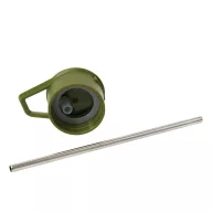   Sticla termoizolanta 600 ml, Everestus, 2601E12756, Ø7.4x26.4 cm, Otel, Plastic, Verde army