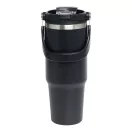 Sticla termos, Everestus, 2610E19264, 850 ml, Cu maner, Ø8.5x24.5 cm, Otel, Plastic, Negru