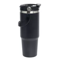   Sticla termos, Everestus, 2610E19264, 850 ml, Cu maner, Ø8.5x24.5 cm, Otel, Plastic, Negru