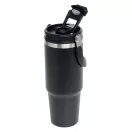 Sticla termos, Everestus, 2610E19264, 850 ml, Cu maner, Ø8.5x24.5 cm, Otel, Plastic, Negru