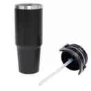 Sticla termos, Everestus, 2610E19264, 850 ml, Cu maner, Ø8.5x24.5 cm, Otel, Plastic, Negru
