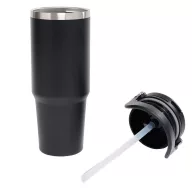   Sticla termos, Everestus, 2610E19264, 850 ml, Cu maner, Ø8.5x24.5 cm, Otel, Plastic, Negru