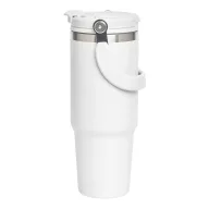   Sticla termos, Everestus, 2610E19265, 850 ml, Cu maner, Ø8.5x24.5 cm, Otel, Plastic, Alb