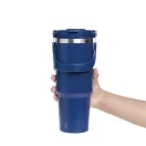 Sticla termos, Everestus, 2610E19266, 850 ml, Cu maner, Ø8.5x24.5 cm, Otel, Plastic, Albastru