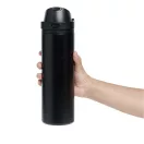 Sticla termos, Everestus, 2610E19245, 750 ml, Cu maner, Cu sistem de blocare, Ø7.7x27 cm, Otel, Plastic, Negru
